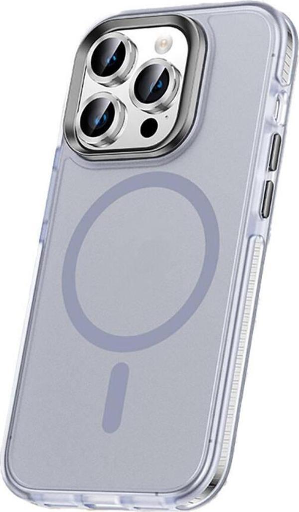 Apple iPhone 15 Pro Max Kılıf Airbagli Magsafe Wireless Şarj Özellikli Lens Koruyuculu Zore Klaptika Kapak - Image 1