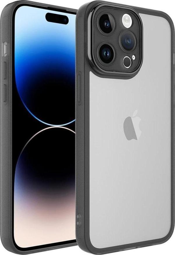 Apple iPhone 14 Pro Max Kılıf Kamera Korumalı Transparan Zore Post Kapak - Image 1