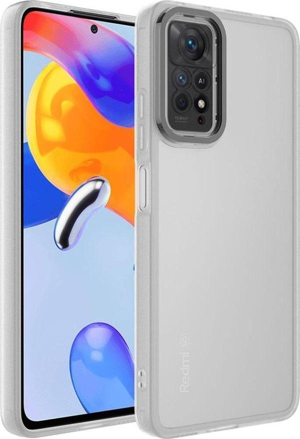 Xiaomi Redmi Note 11 Pro 5G Kılıf Kamera Korumalı Transparan Zore Post Kapak - Image 1