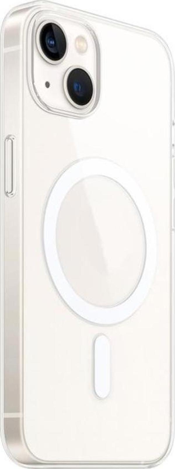 Apple iPhone 15 Kılıf Zore Magsafe Şarj Özellikli Şeffaf Tek Kamera Çerçeveli Porto Kapak - Image 1