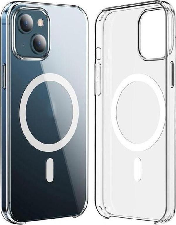 Apple iPhone 15 Kılıf Zore Wireless Şarj Özellikli Şeffaf Orjin Kapak - Image 1