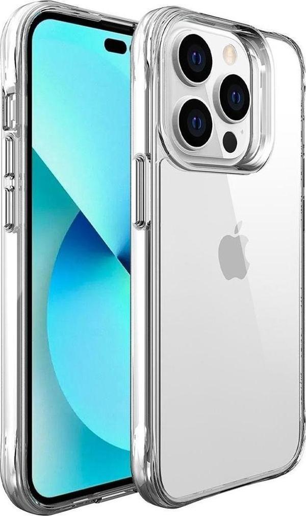 Apple iPhone 14 Pro Kılıf Zore Şeffaf Ultra İnce Airbag Tasarımlı Okka Kapak - Image 1