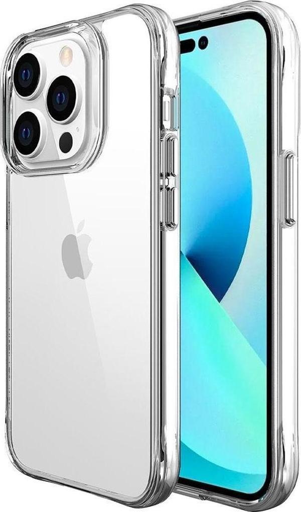 Apple iPhone 14 Pro Max Kılıf Zore Şeffaf Ultra İnce Airbag Tasarımlı Okka Kapak - Image 1