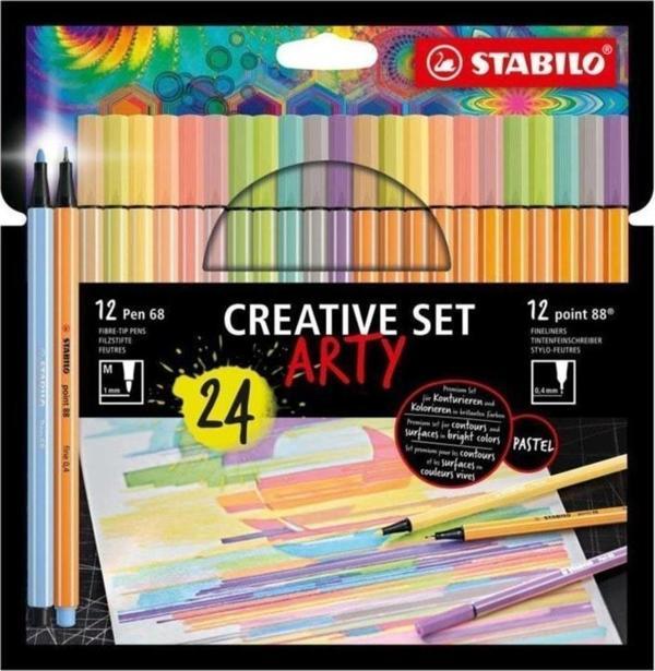STABILO Arty Kreatif Set 24 Lü Set Pen + Point 24 Lü Set - Image 1