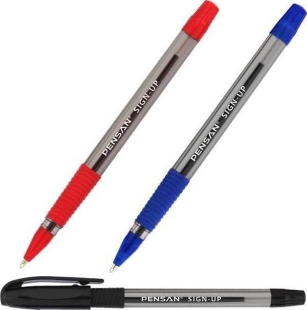 Pensan İmza Kalemi Sign Up 1 Mm Mavi Tükenmez İmza Kalemi (12 Li Paket) - Image 1