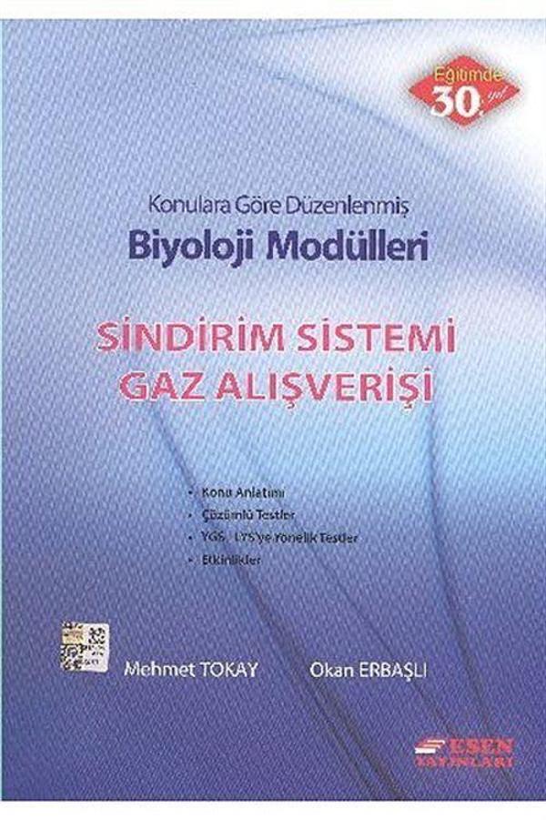 Sindirim Sistemleri Gaz Alışverişi / Konularına Göre Düzenlenmiş Biyoloji Modülleri - Esen Yayıncılık - Eğitim - Image 1