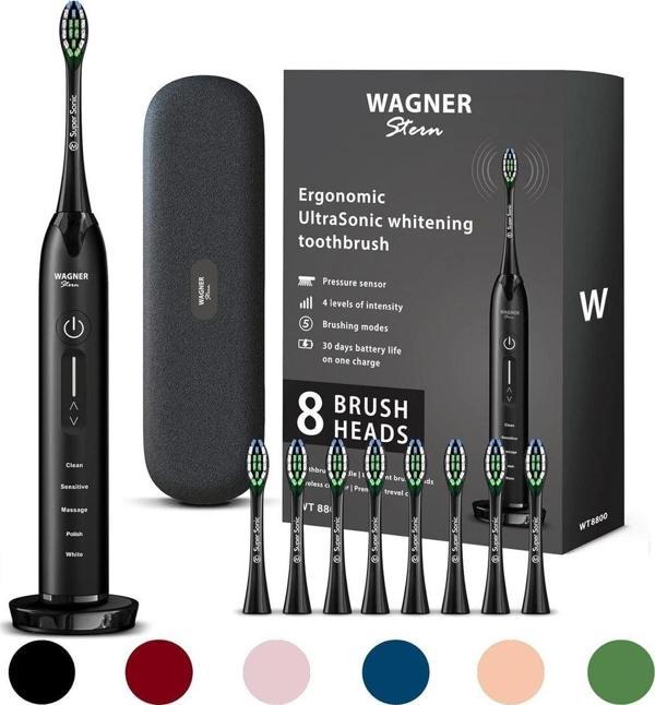 Wagner Stern Basınç Sensörlü Ultrasonik Beyazlatıcı Diş Fırçası - Siyah - Image 1