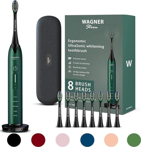 Wagner Stern Basınç Sensörlü Ultrasonik Beyazlatıcı Diş Fırçası - Yeşil - Image 1