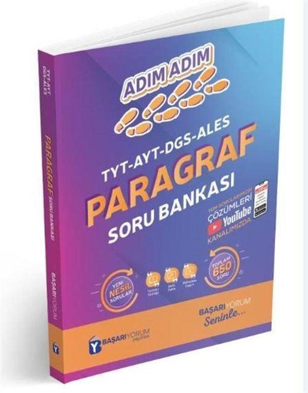 TYT-AYT-DGS-ALES Adım Adım Paragraf Soru Bankası - Başarıyorum Yayınları - Image 1