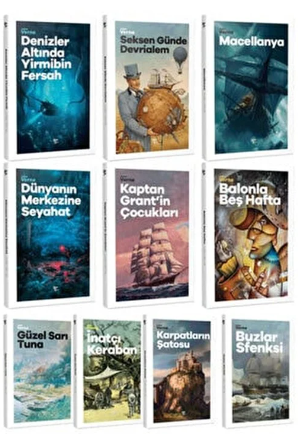 Jules Verne Seti - 10 Kitap Takım - Halk Kitabevi Yayınevi - Image 1