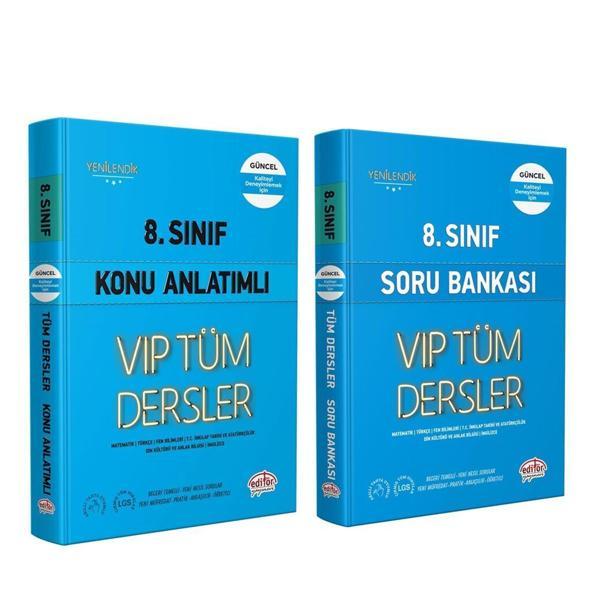 Editör Yayınları 8.Sınıf VIP Tüm Dersler Konu ve Soru Seti 2 Kitap - Editör Yayınevi - Image 1