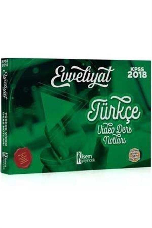 2018 KPSS Evveliyat Türkçe Tamamı Çözümlü Video Ders Notları - İsem Kitap - Image 1
