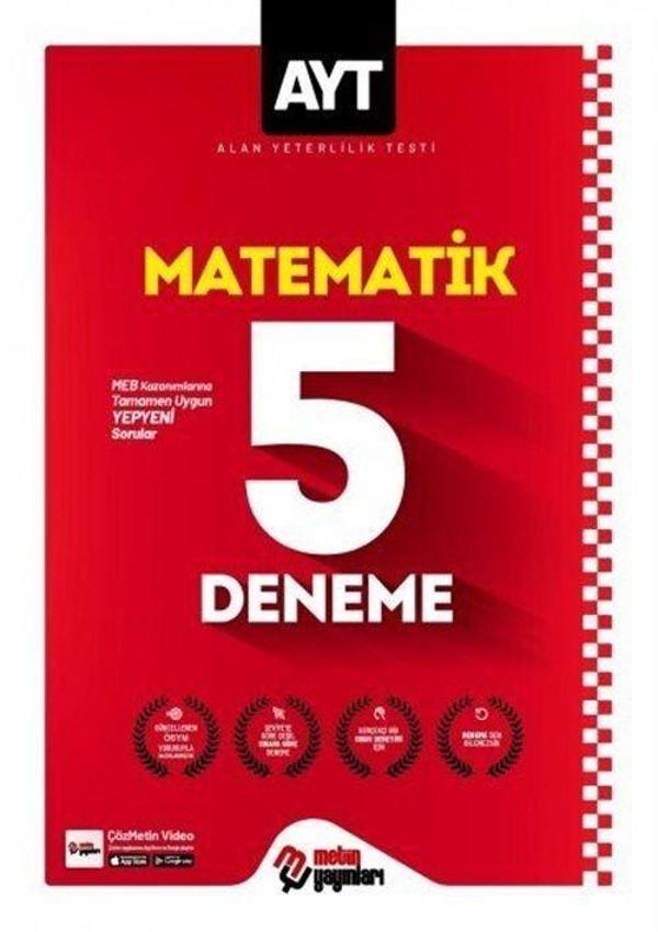 AYT Matematik 5 Deneme - Metin Yayınları - Image 1