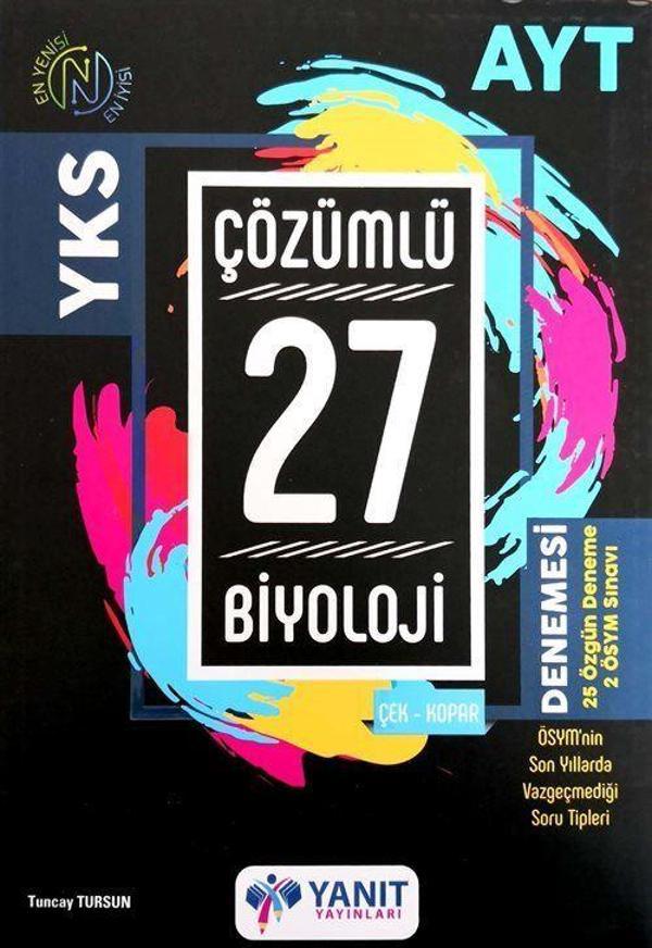 YKS AYT Biyoloji Çözümlü 27 Çek Kopar Denemesi - Yanıt Yayınları - Image 1