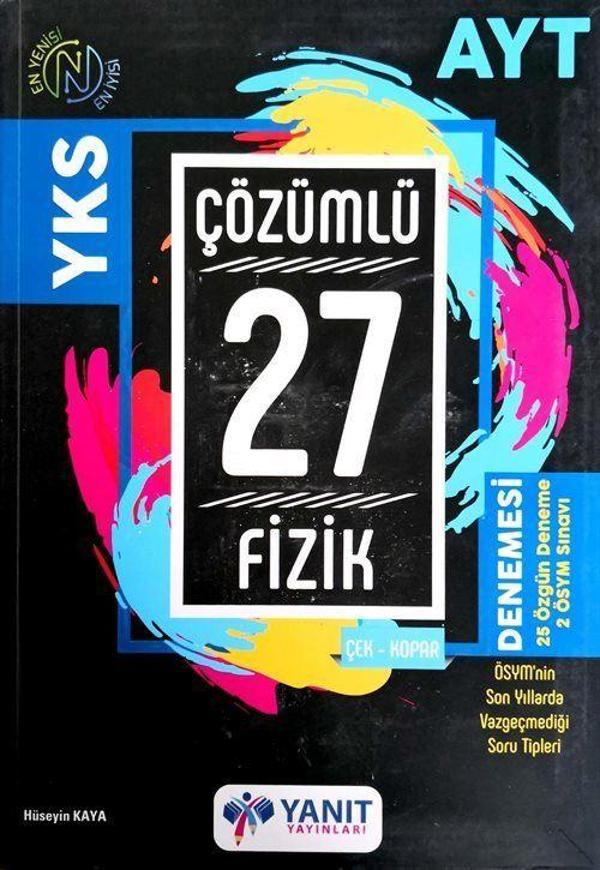 YKS AYT Fizik Çözümlü 27 Çek Kopar Denemesi - Yanıt Yayınları - Image 1