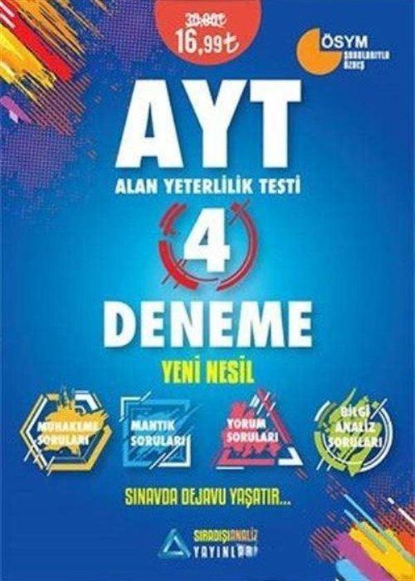 Sıradışı Analiz Yayınları AYT 4 Deneme - Sıradışı Analiz Yayınları - Image 1