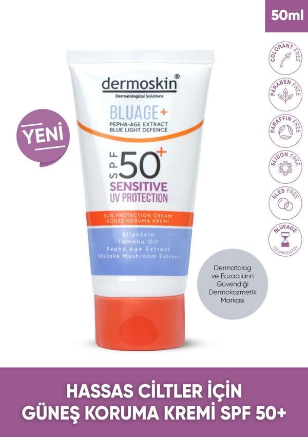Dermoskin Hassas Ciltler Için Güneş Kremi Spf50 Mavi Işık Korumalı 03043 - Image 1