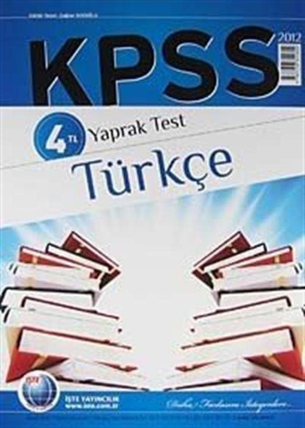 2012 KPSS Türkçe Yaprak Test - İşte Yayıncılık - Image 1