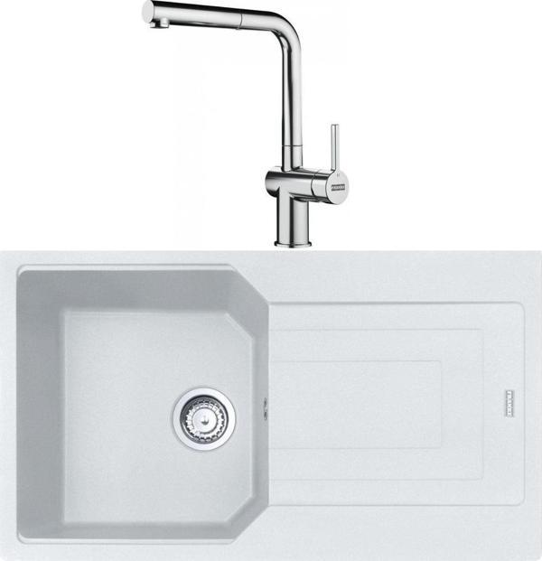 Franke Urban UBG 611-86 Bianco Granit Eviye-Active Plus Doccia Krom 2.0 Batarya Seti - Image 1