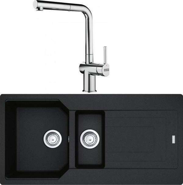 Franke Urban UBG 651-100 Nero Granit Eviye-Active Plus Doccia 2.0 Krom Batarya Seti - Image 1