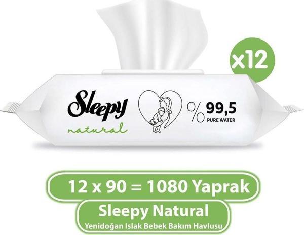 Sleepy Natural Yenidoğan Islak Bebek Bakım Havlusu 12x90 (1080 Yaprak) - Image 1