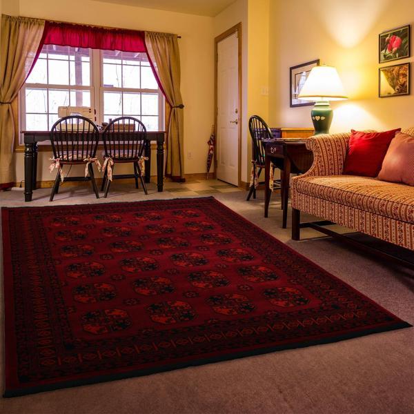 Afgan Türkmen Otantik Desenli Bordo Oturma Odası Salon Mutfak Halısı 2892A_ZS74 - Image 1