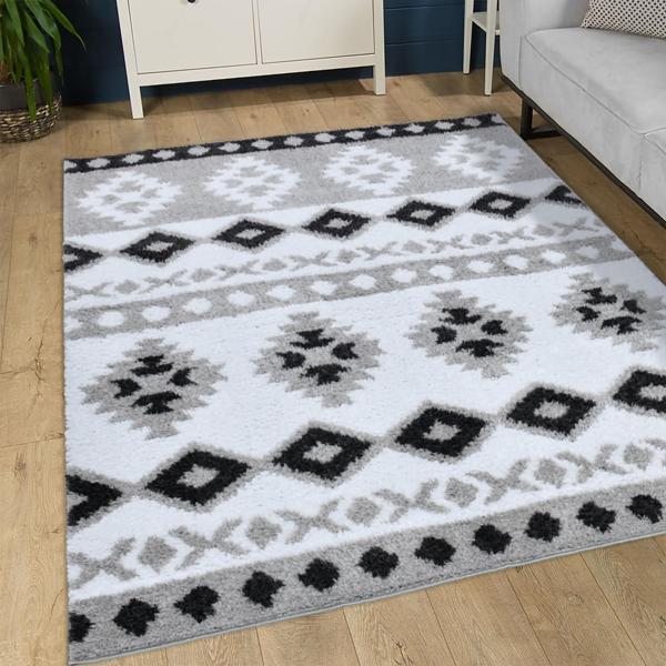 Mistik Gri Yumuşak Peluş Post Shaggy Çocuk Odası Oturma Odası Salon Mutfak Halısı F788O_YM14 - Image 1