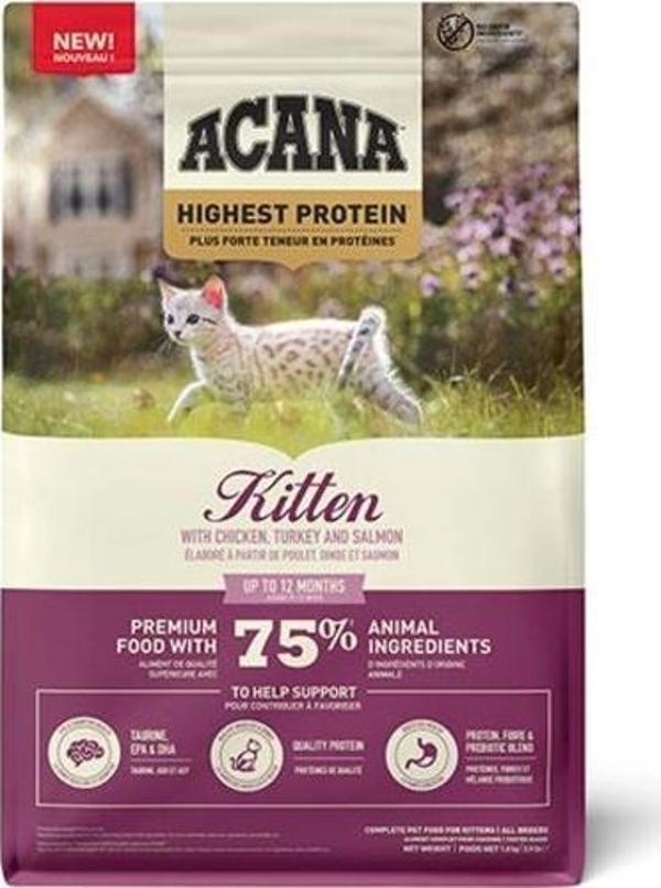 Acana Kitten Tavuklu Hindili ve Somon Balıklı Tahılsız Yavru Kedi Maması 1,8 Kg - Image 1