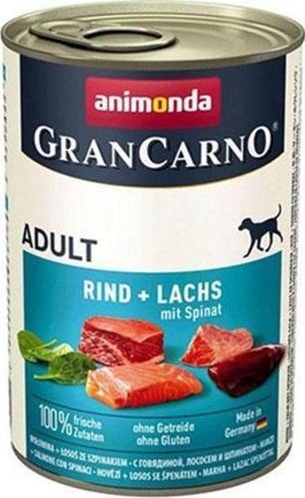 Animonda GranCarno Sığır Etli Ispanaklı ve Somonlu Yetişkin Köpek Konservesi 6 Adet 400 Gr - Image 1