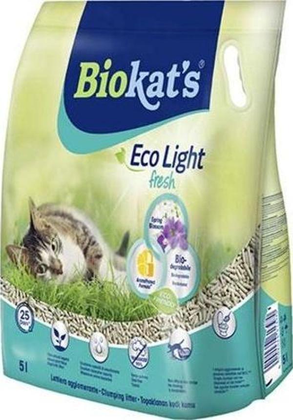 Biokat's Eco Light Fresh Spring Blossom Bahar Çiçeği Kokulu Pelet Kedi Kumu 2x5 Lt - Image 1