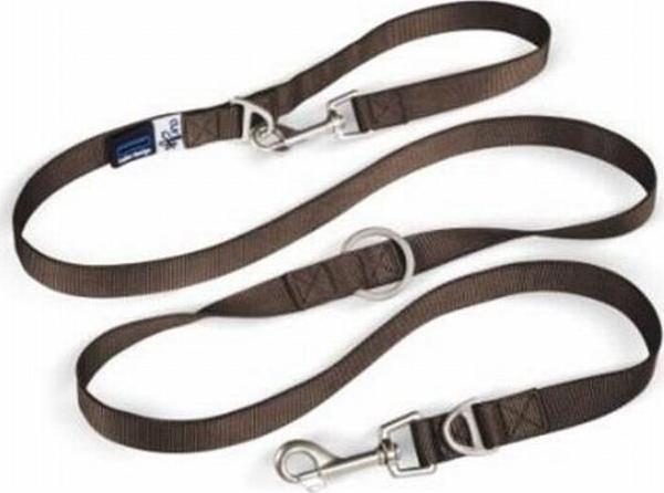 Curli Naylon Ayarlanabilen Köpek Gezdirme Tasması Brown Large - Image 1