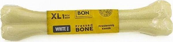 Delibon Beyaz Pres Deri Kemik Köpek Ödülü 27 Cm XL - Image 1