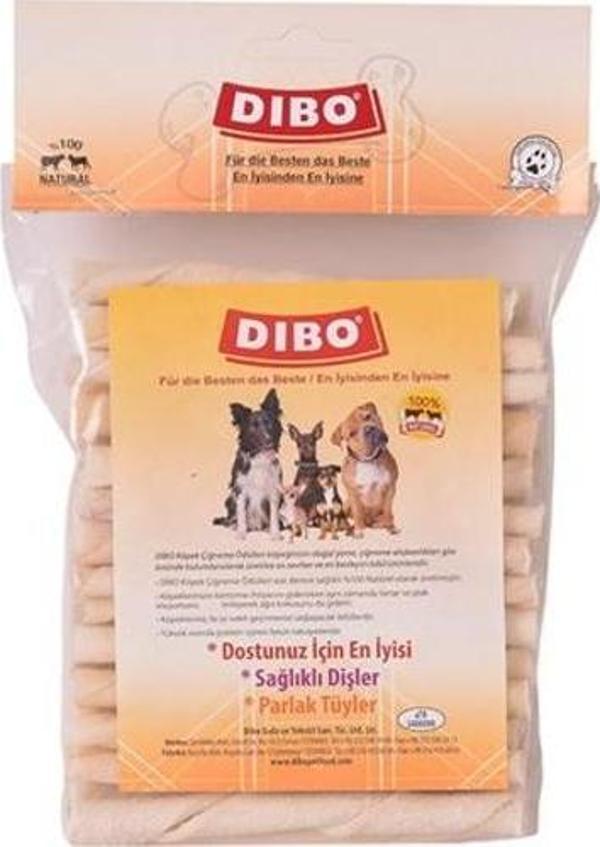 Dibo Sütlü Beyaz Burgu Çubuk Çiğneme Kemiği Köpek Ödülü 600 Gr 12 Cm - Image 1