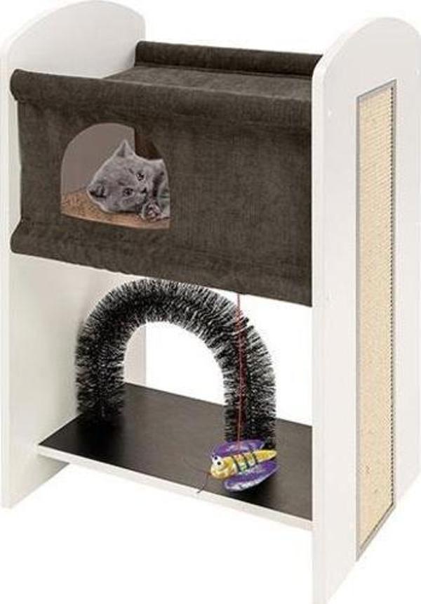 Ferplast Cat Tree Leo Kedi Tırmalama ve Oyun Evi 50x37x84 Cm - Image 1