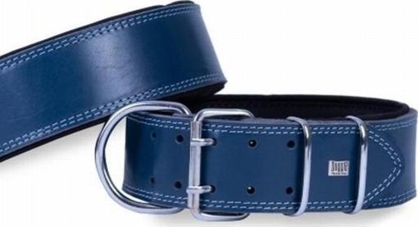 Doggie Çift Kat Deri Köpek Boyun Tasması Royalblue 6x55-65 Cm - Image 1