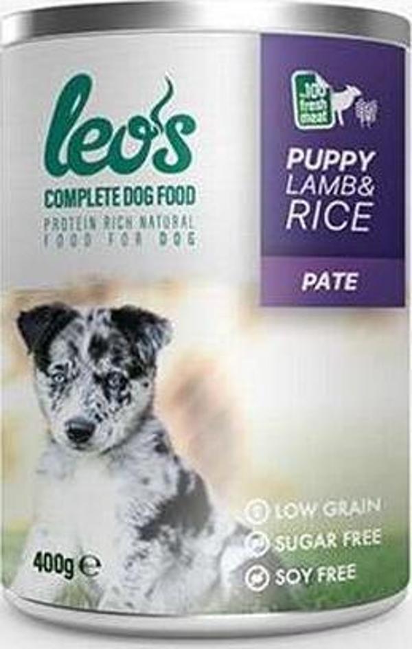 Leos Kuzu Etli ve Pirinçli Pate Yavru Köpek Konservesi 12 Adet 400 Gr - Image 1