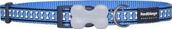 Reddingo Reflektörlü Kemik Desenli Mavi Köpek Boyun Tasması Small 15 Mm 24-36 Cm - Image 1