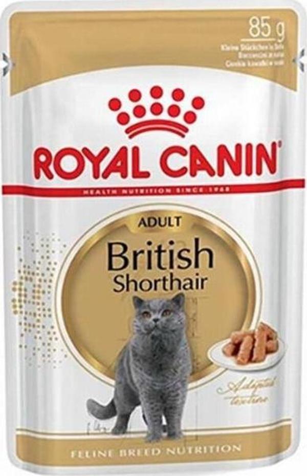 Royal Canin British Shorthair Adult Pouch Yetişkin Kedi Konservesi 12 Adet 85 Gr - Image 1