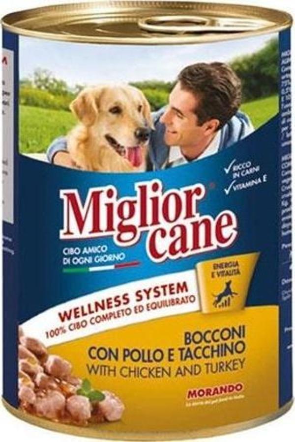 Miglior Cane Tavuklu ve Hindili Yetişkin Köpek Konservesi 12 Adet 405 Gr - Image 1