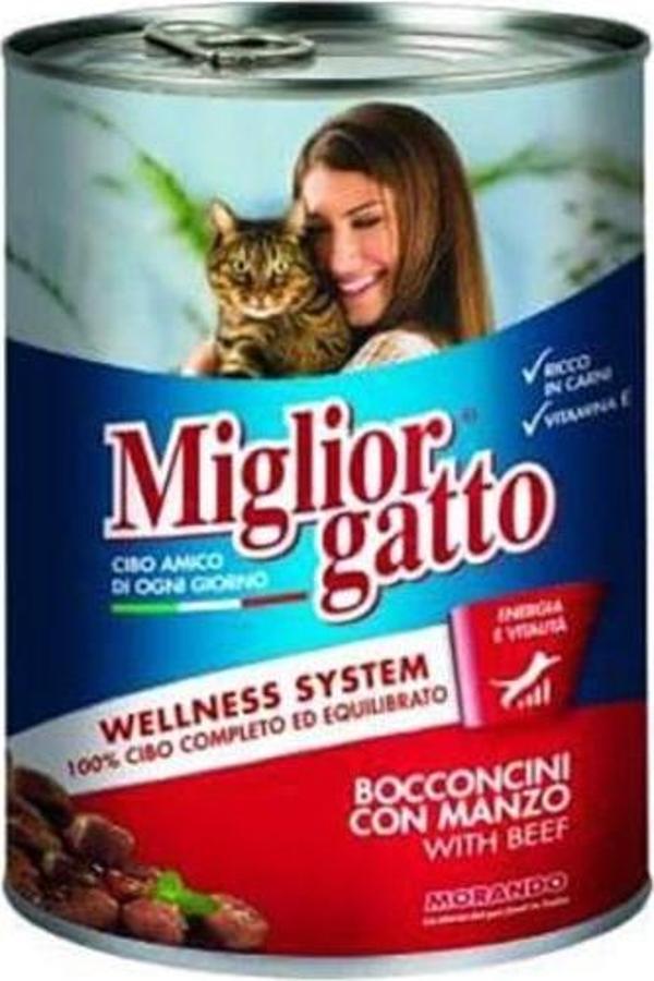 Miglior Gatto Biftekli Yetişkin Kedi Konservesi 12 Adet 405 Gr - Image 1