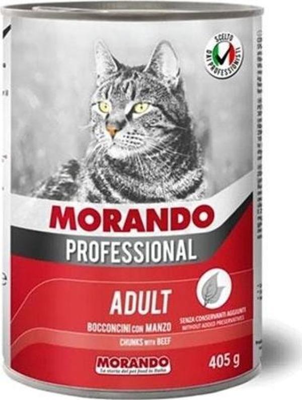 Morando Professional Biftekli Yetişkin Kedi Konservesi 6 Adet 405 Gr - Image 1