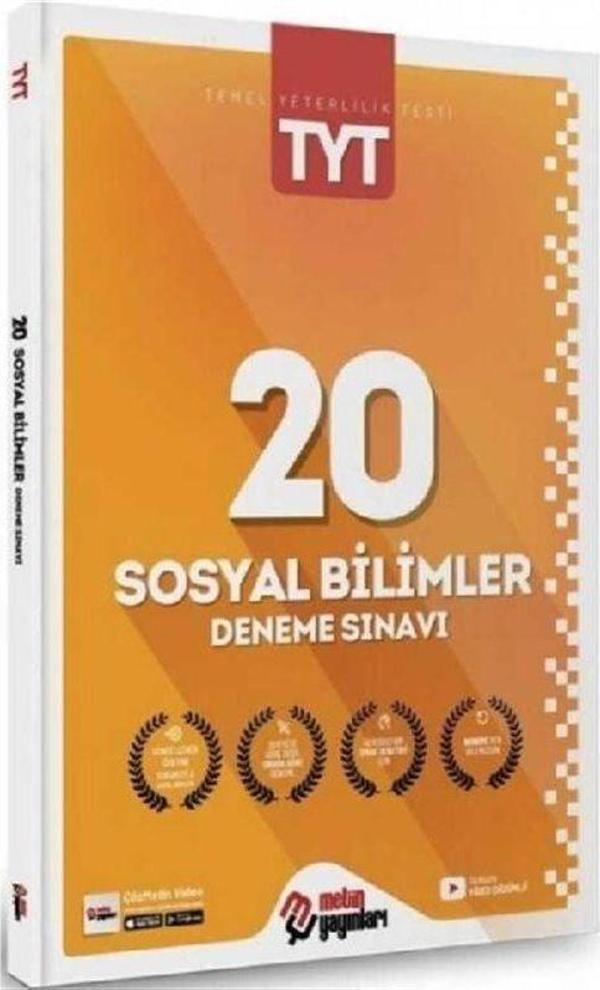 TYT Sosyal Bilimler 20 Deneme - Metin Yayınları - Image 1