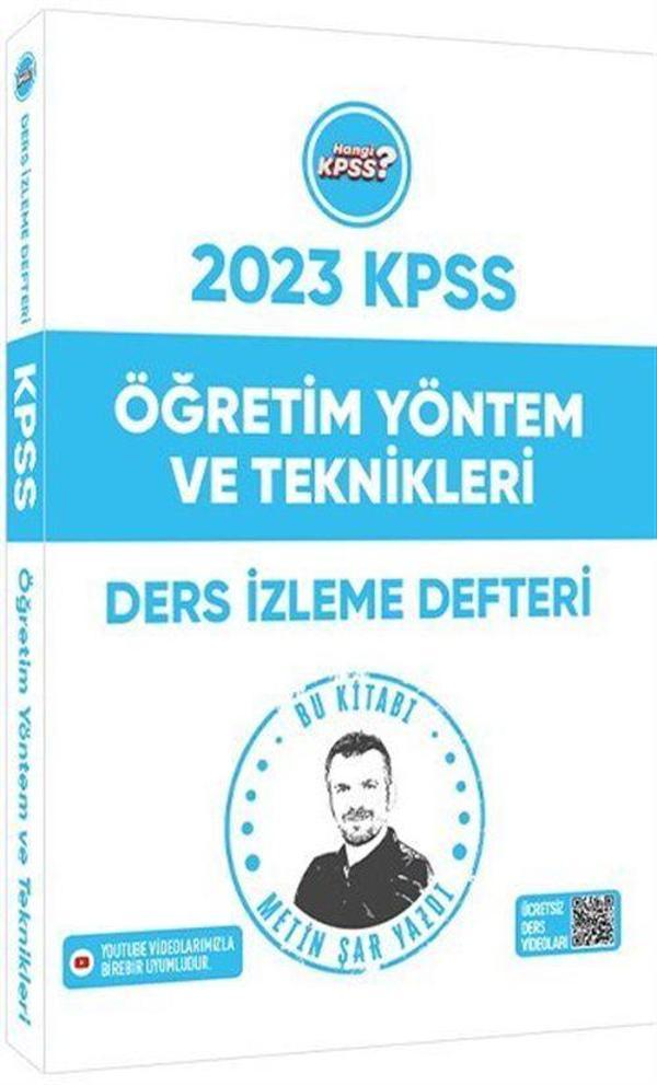 2023 Hangi KPSS Öğretim Yöntem ve Teknikleri Youtube Destekli Ders İzleme Defteri - Hangi Kpss Yayınları - Image 1