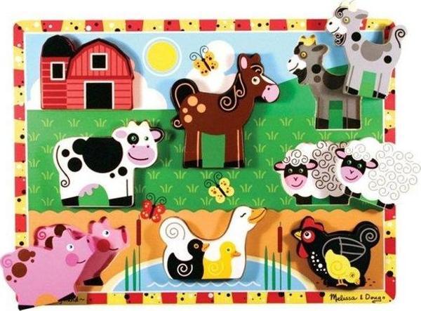 Melissa & Doug Ahşap Tombul Yapboz - Çiftlik - Image 1