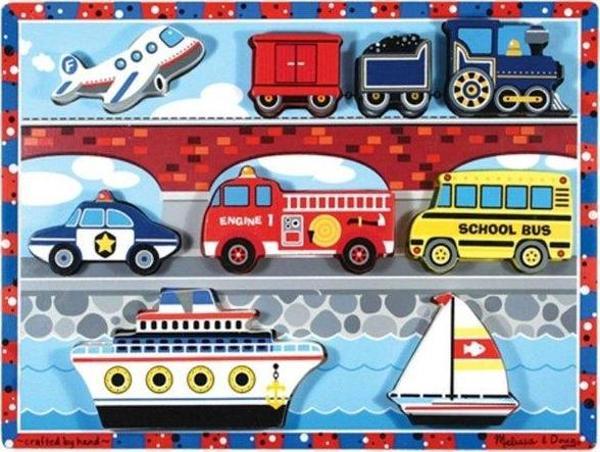 Melissa & Doug Ahşap Tombul Yapboz - Araçlar - Image 1