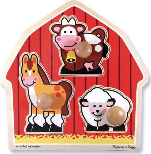 Melissa & Doug Ahşap İlk Yapbozum - Çiftlik Hayvanları - Image 1