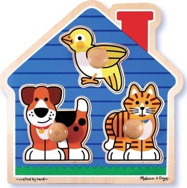 Melissa & Doug Ahşap İlk Yapbozum - Evcil Hayvanlar - Image 1