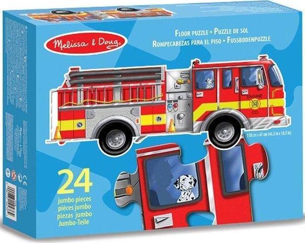 Melissa & Doug Dev Yer Yapbozu- İtfaiye Aracı (24 Parça) - Image 1