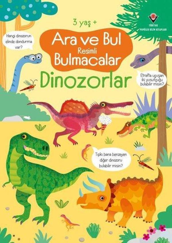 Dinozorlar - Ara ve Bul Resimli Bulmacalar - Tübitak Yayınları - Image 1