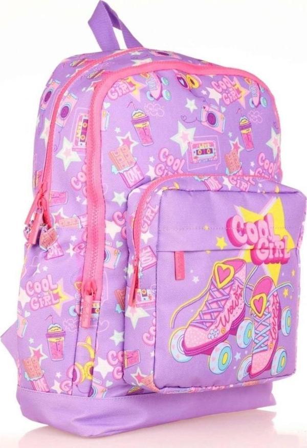 Kaukko Kids Mor Kaykay Kız Çocuk Okul Sırt Çantası - Image 1